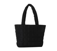 sodeber Sac à main matelassé de grande capacité pour femme, sac à main matelassé pour le travail, le shopping, les rendez-vous galants, Noir BK., Medium