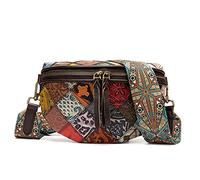 sodeber Sac banane vintage en cuir pour femme avec bandoulière large et poches multiples, A A, M, Western