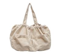 sodeber Sac en velours côtelé pour femme Grande capacité Bandoulière Poignée sur le dessus Cordon de serrage Aisselles Décontracté, W Bg, Medium