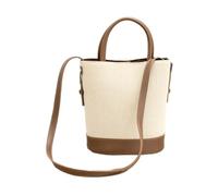 sodeber Sac seau élégant et japonais PU sac fourre-tout sacs à bandoulière pour femmes aventures en plein air, Couleur boue M, Medium