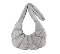 sodeber Sacs à bandoulière plissés pour fille et femme, couleur unie, froncé, 2024, Gris S Gy-s, Medium