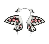 sodeber Serre-tête avec pendentif en forme de croix - Fausse fourrure - Oreille d'animal - Pour jeux de rôle - Pour femme - Événement à thème Halloween