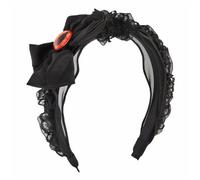 sodeber Serre-tête gothique gothique punk Halloween mauvais yeux pour femme Noir plissé