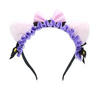 sodeber Serre-tête plissé en forme d'oreille pour femme - Multicolore - Maquillage en direct - Pour fête de Noël
