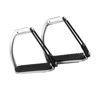sodeber Sturdy Single Unit Cast Iron Stirrups for Riding Sports with Finish and Ergonomic Handle Horse Training Stirrups