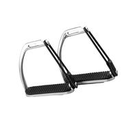 sodeber Sturdy Single Unit Cast Iron Stirrups for Riding Sports with Finish and Ergonomic Handle Horse Training Stirrups