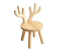 sodeber Tabouret en Corne De Cerf en Bois pour Thème Animal Créatif avec Dossier, Assemblage Facile Et Repose-Pieds Antidérapant, Sûr