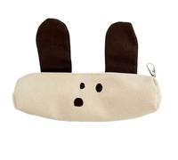sodeber Trousse à crayons de grande capacité en toile avec motif chien, Trompette à café A, M, Classique