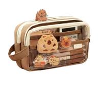 sodeber Trousse à crayons esthétique avec motif animal de dessin animé - Grande capacité - Avec autocollant, Lot de 3, M, Classique