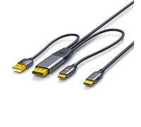 sodeber USB C to Converters Video Cable 4K@60Hz Touch Control Enableds for Portable Monitors Gaming Devices DP to USB C Cable for Mobile Monitor