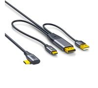 sodeber USB C to Converters Video Cable 4K@60Hz Touch Control Enableds for Portable Monitors Gaming Devices DP to USB C Cable for Mobile Monitor
