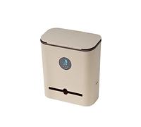 sodeber Wall Mounted Hanging Trash Bin with Sliding Lid Trash Bin Garbage Can Counter for Kitchen Waste Paper Garbage Home Supplies