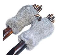 sodeber Women's Plush Fingerless Gloves Elegant Winter Hand Warmer Elastic Arm Sleeves for Outdoor Sport Winter Activity Fingerless Gloves