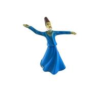 SODEF Figurine Décorative Derviche Tourneur Bleu, Hauteur 13 cm, Décoration d'Intérieur en Polyester, Thème Naturel et Spirituel - Bleu, Taille Unique