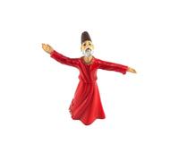 SODEF Figurine Décorative Derviche Tourneur Rouge 10 cm, Polyester, Ornement d'Intérieur, Thème Nature, Cadeau Spirituel - Rouge, Taille Unique