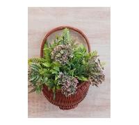 SODEF Fleur Murale Décorative en Osier, Décoration de Balcon, Salle de Bain, Cuisine, Fleurs Artificielles Roses pour Une Ambiance Chaleureuse - Rose, Taille Unique