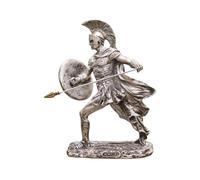 SODEF Statue Achille Guerrier Grec Ancien 30 cm Argenté Décoration Intérieure Mythologie Grecque Sculpture de Collection - Argenté, Taille Unique