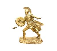 SODEF Statue Achille Guerrier Grec Ancien 30 cm Doré Décoration Intérieure Mythologie Grecque Sculpture de Collection Rétro - Doré, Taille Unique