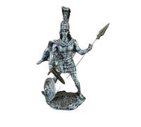 SODEF Statue d'Arès, Dieu de la Guerre et du Courage, 27 cm, Finition Argentée, Décoration Mythologique, Cadeau Unique et Précieux - Argenté, Taille Unique