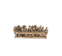 SODEF Statuette Décorative Le Dernier Repas de Léonard de Vinci Doré Bohème Polyester, Ornement d'Intérieur, Cadeau Spirituel, Art Religieux - Doré, Taille Unique