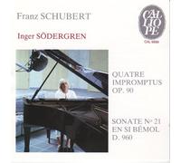 SODERGREN INGER (piano) - Schubert sonate no 21 d960 cal c9686