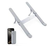 SODI 【Innovant et Ultra Compact Support PC Portable Palmé, Pliable & Portable, 6 Niveaux Réglables, Léger pour Voyages/Bibliothèque/Café, Compatible MacBook, HP, Sony, Dell et PC 10-16''(Gris Clair