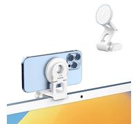 SODI Support de caméra de continuité iPhone 3 en 1, Compatible avec Magsafe Ajustable et Support de Webcam iPhone pour Moniteur, Compatible avec Les séries Phone 17/16/15/14/13/12 (Blanc)