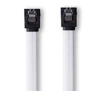 SODIAL 50cm Sata 3.0 III Sata3 7Broches Cable de Données Cables Ssd 6Gb / S Cable de Données pour Disque Dur avec Gaine en Nylon avec Disque Dur Et Version Gainée de Nylon (Rouge)