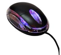 SODIAL(TM) Mini souris USB pour PC portable/molette optique et filaire/avec LED/ Noir