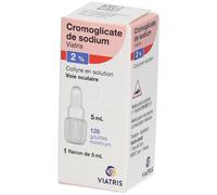 SODIUM CROMOGLICATE VIATRIS 2% FLACON Gouttes Ophtalmiques 5 ml