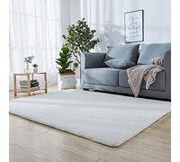 SODKK Man-Made Laine Tapis Blanc 90 x 120 cm Tapis d'entrée Extra Epais Anti-poussière Antibactérienne avec 8 Tapis antidérapant réutilisable
