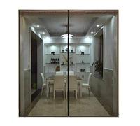 SODKK Moustiquaire Porte Magnétique, Moustiquaire magnétique, Facile Ouvrir et Fermer la Conception, Facile pour Enfants et Animaux, Convient à la Taille - Marron 135x210cm(53x82inch)