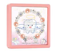SODLYUE Cadeau de fée des dents, bracelet de fée des dents, cadeau de première dent perdue, cadeau de première dent tombée, bijou de fée des dents pour fille, petite-fille, rose nude