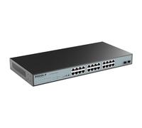 SODOLA Commutateur géré 24 ports 2,5 Go, 24 ports base-T 2,5 G, 2 x SFP 10 G, capacité de commutation 160 Gbit/s, isolation des ports, montage en rack IU / sans ventilateur / commutateur Ethernet non