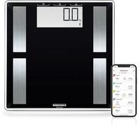 Soehnle Balance connectée Shape Sense Connect 50, Balance électronique avec connexion Bluetooth® aux applications de suivi de santé, Pèse personne à technologie BIA premium, grand écran LCD, noir