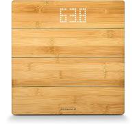 Soehnle Balance pèse personne Style Sense Bamboo Magic, balance électronique en bambou véritable pour sensation pieds chauds, écran invisible puis affichage LED, jusqu'à 180 kg, balance avec piles