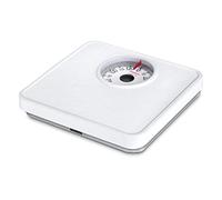 Soehnle Pèse-personnes mécanique blanc Tempo White, Balance à aiguille supportant jusqu'à 130 kg max, Balance analogique antidérapante, précise au kilo près Taille Unique