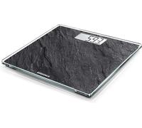 Soehnle Style Sense Compact 300 Slate, Balance pèse personne avec large écran LCD, balance électronique supportant jusqu’à 180 kg, Balance digitale design extra plat de 2 cm, grande stabilité
