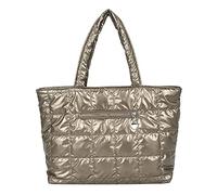 SoeHong Sac à Bandoulière en Treillis Matelassé Tendance - Grand Fourre-Tout Rembourré en Nylon de Couleur Unie, à Main Décontracté de Grande Capacité, Style Hobo