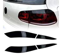 Soekodu 1 Paire Voiture Phare Arrière Sourcil pour Golf VI MK6 2009-2012 édition Régulière, Paupières Garniture Couverture Phare Autocollant (Fibre de Carbone)