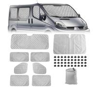 Soekodu 8pcs Pare-Soleil pour Pare-Brise Remplacement pour 2015-2024 Renault Trafic SWB, pour Vivaro 2014-2018, pour NV300 2014-2021, pour Talento 2016-2020, 100% Occultation