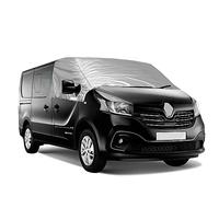 Soekodu Housse de Pare-Brise Avant Compatible Renault Trafic 2014-2019,Pare-Soleil de Fenêtre Compatible Opel Vivaro 2014-2018,Compatible Flat Talento 2016-2020,100% Occultant Argent