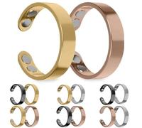 SöMni Bague magnétique pour femme ménopause Réduit le stress et l'anxiété Améliore la qualité du sommeil Favorise la combustion des graisses et la guérison naturelle Thérapie magnétique réglable, @11