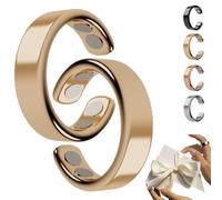 SöMni Bague SöMni pour femme ménopause, thérapie magnétique réglable, convient pour les hommes et les femmes, perte de poids, relaxation, soulagement de la fatigue, Acier inoxydable de zinc (brillance