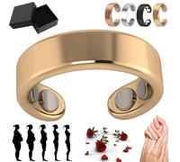 Sömni Bague Sömni pour femme Mise à niveau 2025 Bague de thérapie magnétique réglable pour femme et aide au sommeil Réduction de la fatigue pour homme et femme, Acier inoxydable de zinc (brillance