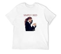 SOEO Simply Red Hits T-Shirt Stars Flame CD Book Mick Hucknall Life Blue Sting W T-Shirt White XL
