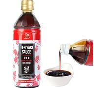 Soeos Teriyaki Marinade et Sauce 500 ml Goût sucré et salé, parfait pour rôtir, griller, mariner, sauce polyvalente pour viande, saumon, pâtes et légumes, facile à verser