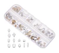 SOESFOUFU 1 Boîte de Strass en Cristal Transparent pour Nail Art Diy, Décorations D’ongles Plates et Formes Variées, Accessoire Manucure Polyvalent pour Salon et Usage Domestique