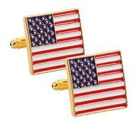SOESFOUFU 1 paire de boutons de manchette drapeau américain : boutons de manchette commémoratifs du 250e anniversaire des États- - de patriotiques pour affaires - accessoires de costume pour la