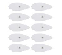 SOESFOUFU 10 Coussinets Électrodes Blancs en Tissu pour Électrostimulation Musculaire, Compatibles Connecteurs 3,5 Mm, Adaptés Contours du Corps, Pack de 10 Pièces